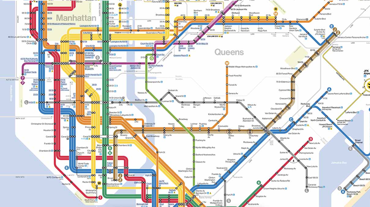 Plan central du métro de new york